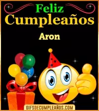 Gif de Feliz Cumpleaños Aron